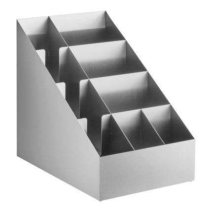 Giá đựng ly / nắp / gia vị inox 9 ngăn cỡ lớn ServSense đặt bàn