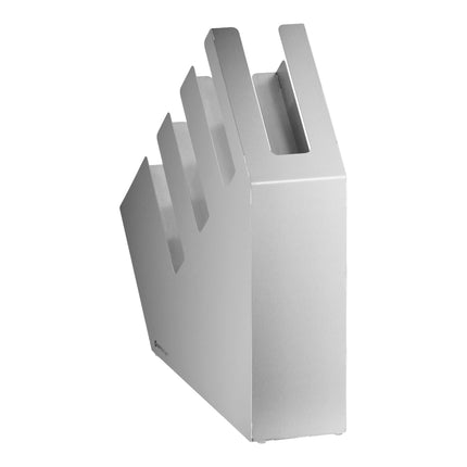 Trụ đựng ly / nắp ly / ống hút nghiêng 4 ngăn để bàn bằng thép không gỉ ServSense
