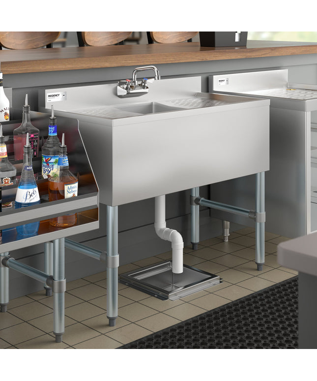 Bồn rửa quầy bar 1 ngăn Regency 91 x 48 cm có 2 bàn thoát nước