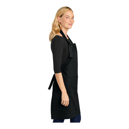 Tạp dề yếm cotton màu đen Port Authority A900 81,3 x 76,2 cm
