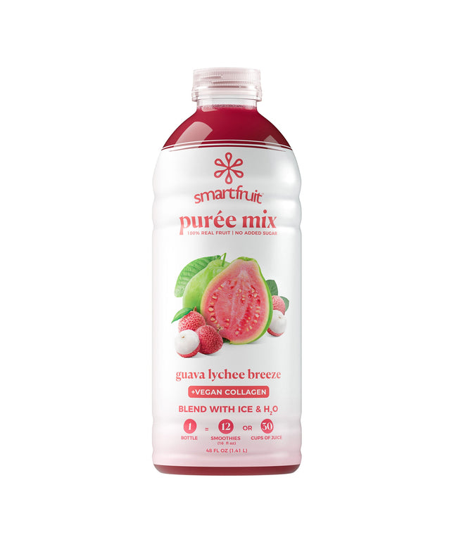 Hỗn hợp pha chế đồ uống Smartfruit Guava Lychee Breeze 100% xay nhuyễn trái cây 1,4 lít - Thùng 6 cái