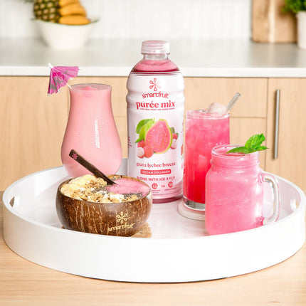 Hỗn hợp pha chế đồ uống Smartfruit Guava Lychee Breeze 100% xay nhuyễn trái cây 1,4 lít - Thùng 6 cái