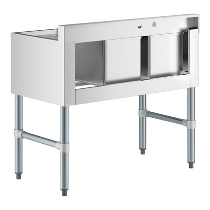 Bồn rửa quầy bar 2 ngăn Regency 91 x 48 cm, mặt ráo bên phải