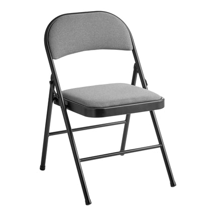 Ghế gấp bọc vải xám đậm nệm ngồi Lancaster Table & Seating