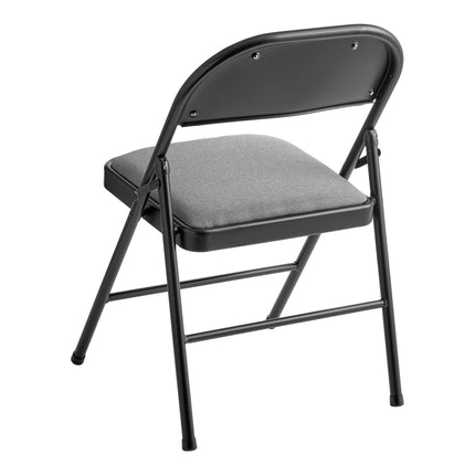 Ghế gấp bọc vải xám đậm nệm ngồi Lancaster Table & Seating