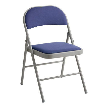Ghế tiệc Lancaster Table & Seating xanh dương vải ghế gấp với đệm ngồi