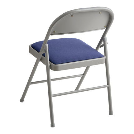 Ghế tiệc Lancaster Table & Seating xanh dương vải ghế gấp với đệm ngồi
