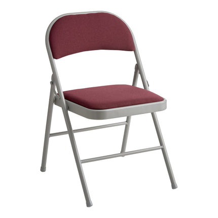Ghế gấp bọc vải có đệm ngồi Lancaster Table & Seating - Màu đỏ booc-đô