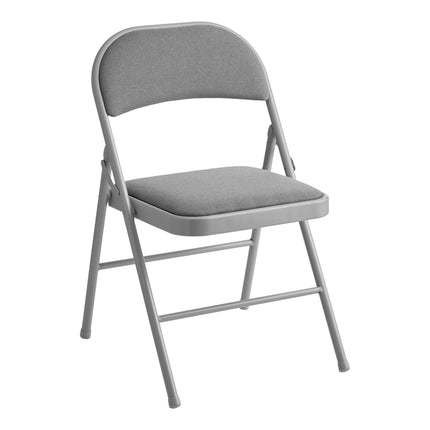 Ghế gấp bọc vải xám Lancaster Table & Seating có đệm ngồi