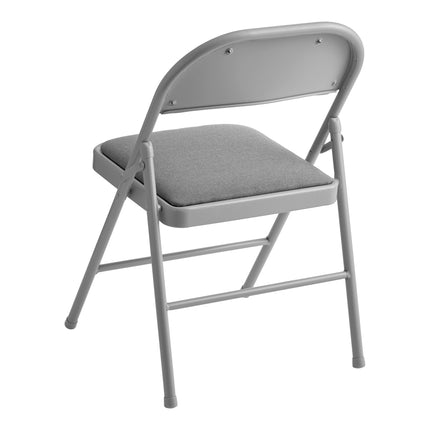Ghế gấp bọc vải xám Lancaster Table & Seating có đệm ngồi
