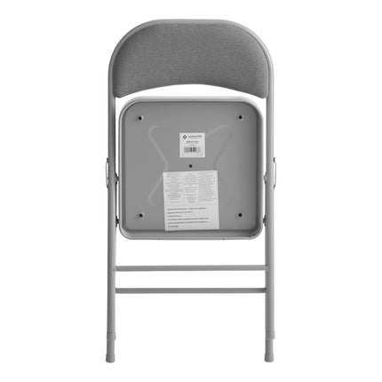 Ghế gấp bọc vải xám Lancaster Table & Seating có đệm ngồi
