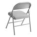 Ghế gấp bọc simili xám Lancaster Table & Seating với mặt ngồi đệm