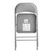 Ghế gấp bọc simili xám Lancaster Table & Seating với mặt ngồi đệm