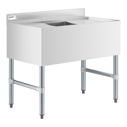 Bồn rửa quầy bar inox Regency 91 x 53 cm một khoang kèm hai bàn ráo 33 cm