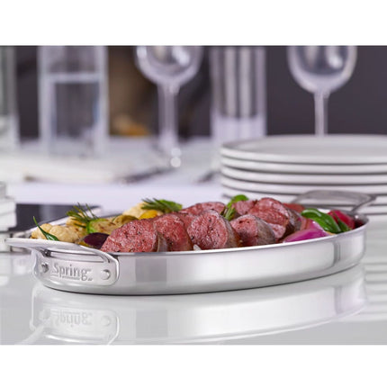 Chảo Xào Spring USA 8188-60/38 Inox 38.1 cm Dùng Bếp Từ
