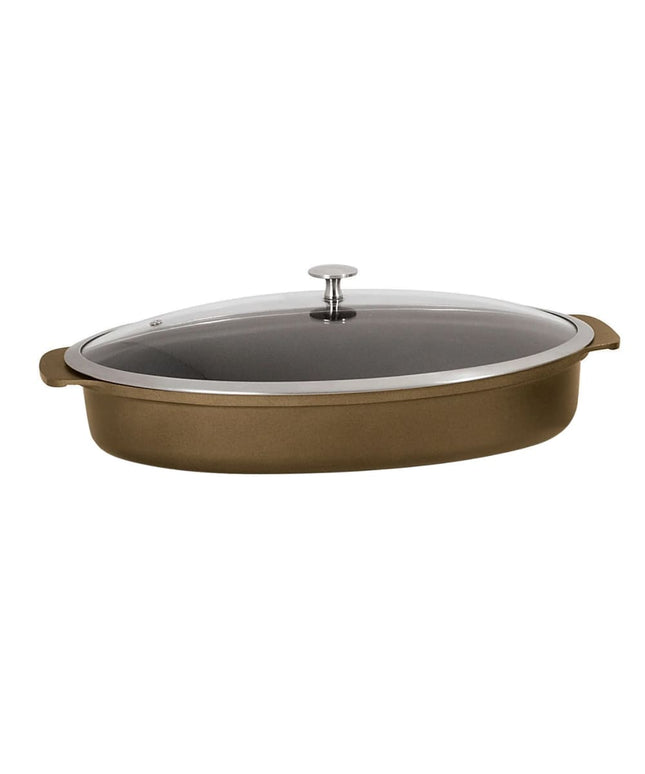 Khay Nướng Oval Spring USA 8265-7/38 2.8l Có Nắp - Dùng Bếp Từ, Nhôm/Gốm, Đồng