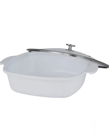 Nồi Hầm Spring USA 8268-2/28 3.8l Có Nắp - Dùng Bếp Từ, Nhôm/Gốm, Trắng