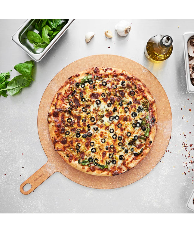 Thớt Pizza Epicurean 429-171201 43.2 cm Lưỡi Tròn 30.5 cm Composite Giấy Màu Tự Nhiên