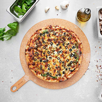 Thớt Pizza Epicurean 429-191401 48.3 cm Lưỡi Tròn 35.6 cm Composite Giấy Màu Tự Nhiên
