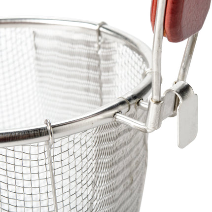 Rổ lọc / chần inox Thunder Group 14 x 14 cm cán gỗ