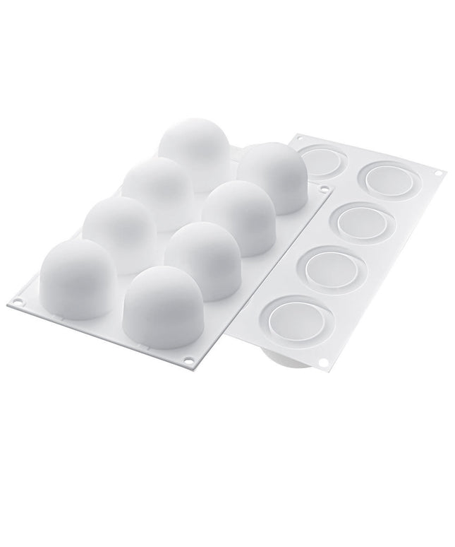 Khuôn Truffle Silikomart CURVETRUFFLE120 8 Ngăn Silicone Trắng