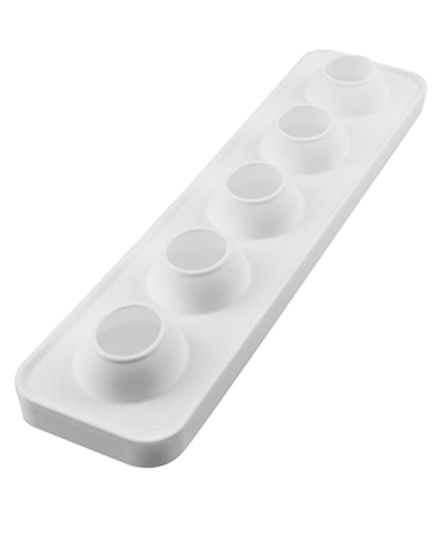 Khuôn Pera & Fico Silikomart PERAFICO115 5 Ngăn Silicone Trắng