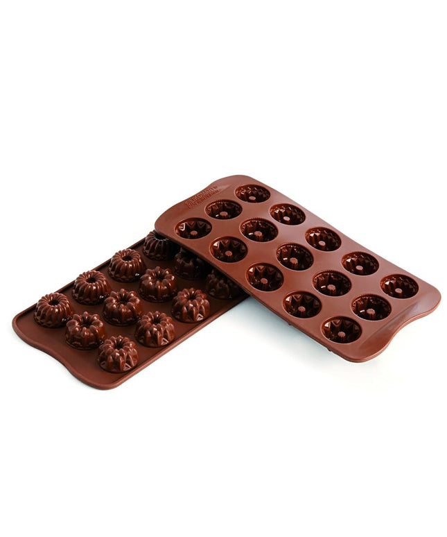 Khuôn Chocolate Fantasia Silikomart SCG19 15 Ngăn Silicone Nâu