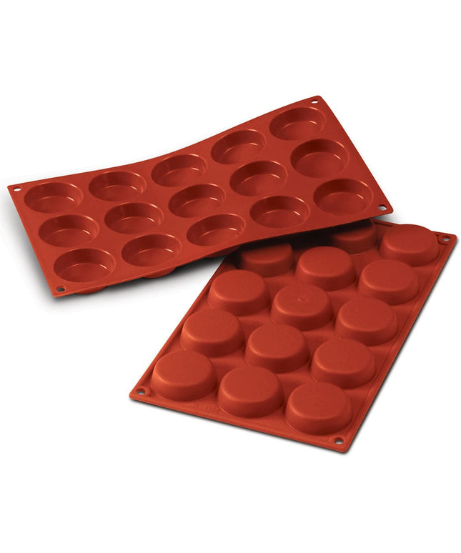 Khuôn Flan Silikomart SF044 15 Ngăn Silicone Đỏ