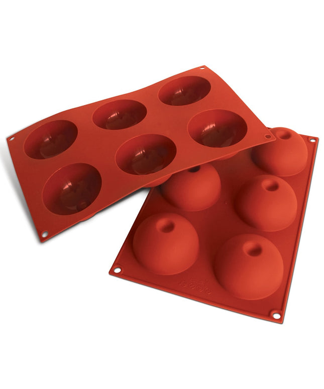 Khuôn Dome Silikomart SF086 6 Ngăn Silicone Đỏ