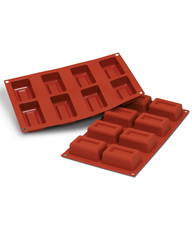 Khuôn Lingotto Silikomart SF091 8 Ngăn Silicone Đỏ