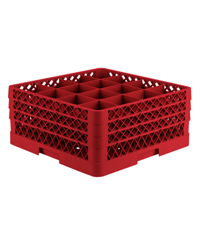 Giá đựng ly 16 ngăn màu đỏ Vollrath Traex® TR8DDA cỡ đầy đủ cao 20 cm