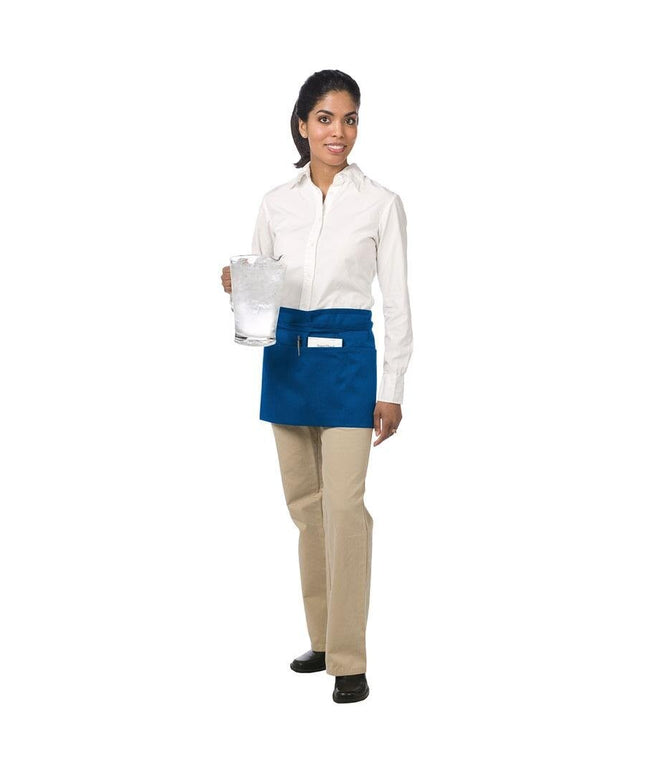 Tạp dề nửa thân vải poly-cotton có thể tùy chỉnh Chef Revival xanh royal, 3 túi