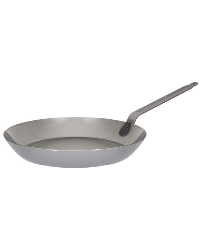 Chảo Rán Thép Đen Matfer Bourgeat 062002 24.1 cm Tay Cầm Thép Tán Đinh