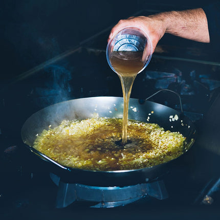 Chảo Paella Matfer Bourgeat 062051 35.9 cm Thép Đen Thành Cong