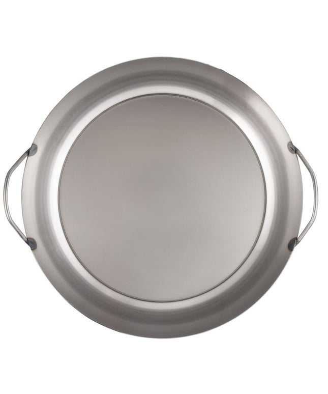 Chảo Paella Thép Đen Matfer Bourgeat 062053 45.1 cm Thành Cong