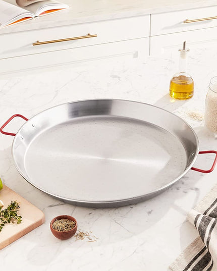 Chảo Paella Thép Bóng Matfer Bourgeat 071041 40 cm Đáy Cứng