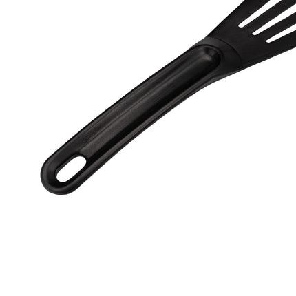 Xẻng Lật Có Rãnh Matfer Bourgeat 112419 Exoglass Pelton Composite Đen Chịu Nhiệt 221°C 30.5 cm