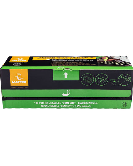 Túi Bắt Bông Dùng Một Lần Matfer Bourgeat 165007 59.1 x 27.9 cm Xanh Lá