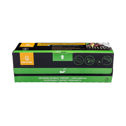Túi Bắt Bông Dùng Một Lần Matfer Bourgeat 165007 59.1 x 27.9 cm Xanh Lá
