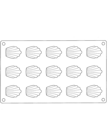 Khuôn Madeleine Mini Matfer Bourgeat 257912 Gastroflex® 15 Ngăn Silicone