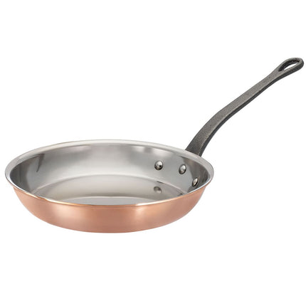 Chảo Rán Tròn Đồng Matfer Bourgeat 369028 27.9 cm Tay Kim Loại Đặc