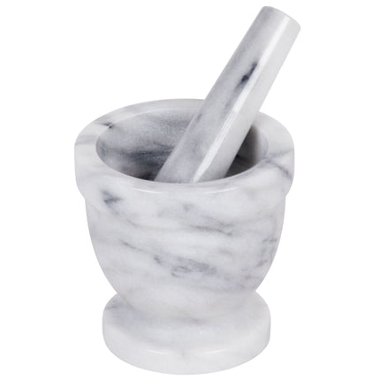 Bộ cối và chày đá cẩm thạch trắng Thunder Group 10 cm