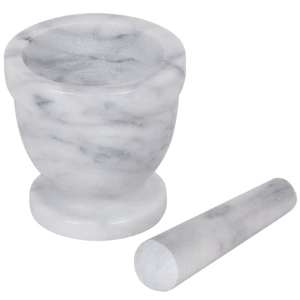 Bộ cối và chày đá cẩm thạch trắng Thunder Group 10 cm