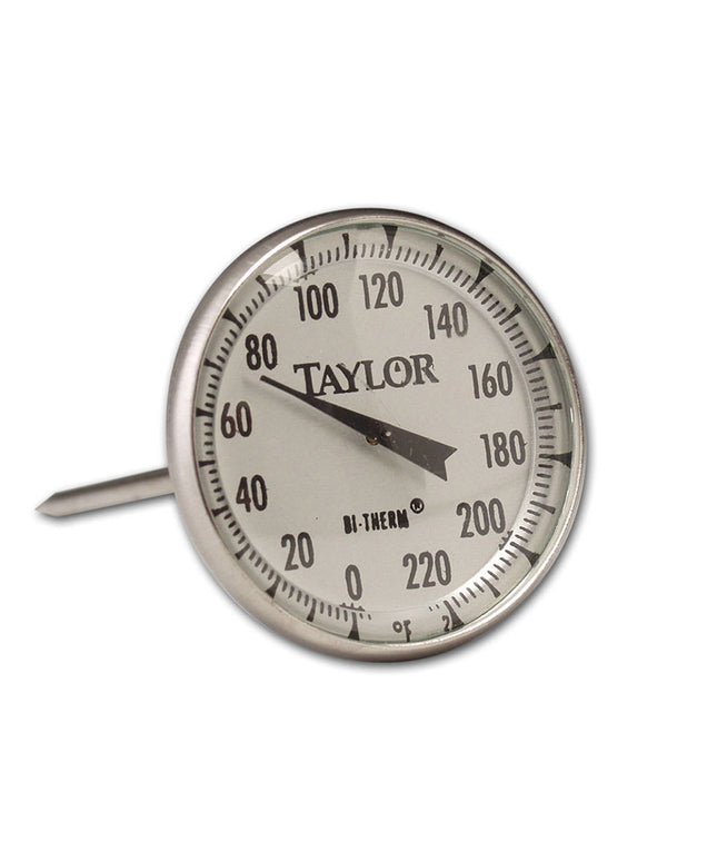 Nhiệt Kế Thịt Mặt Số 5.1 cm Taylor 61054J Que 10.2 cm, 0 Đến 220 Độ F