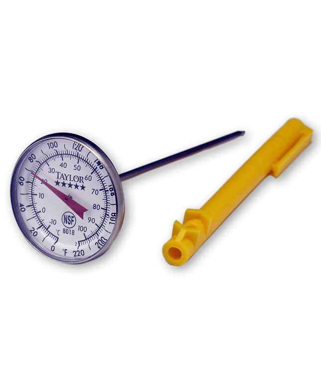 Taylor 8018N Nhiệt Kế Bỏ Túi Mặt Đồng Hồ 4.4 cm Thân 12.7 cm 0 Đến 220 Độ F