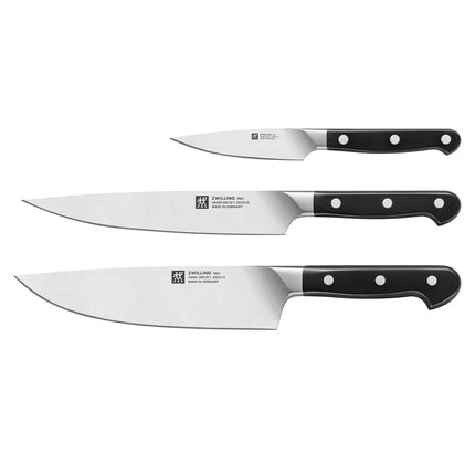 (3‑Piece) ZWILLING | Pro Knife Set – Paring, Slicing & Chef’s Knife - FRIODUR® Ice‑Hardened - Made in Germany