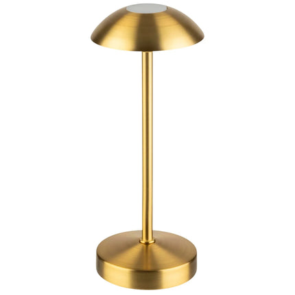 (4 pcs) LED Table Lamp - GGM Gastro ALVA MICRO - Rechargeable - Cordless - 3-step dimmable - Ø80mm - Gold - with Charging Dock