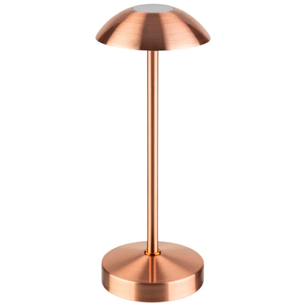 (4 pcs) LED Table Lamp - GGM Gastro ALVA MICRO - Rechargeable - Cordless - 3-step dimmable - Ø80mm - Copper - with Charging Dock