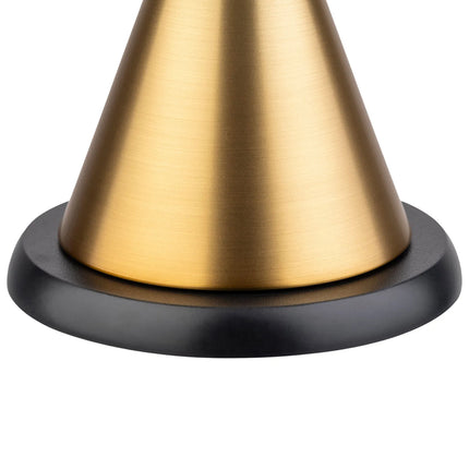 (4 pcs) LED Table Lamp - GGM Gastro CONE MINI - Rechargeable - Cordless - 3-step dimmable - Ø130mm - Gold - with Charging Dock