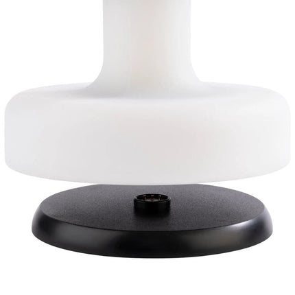 (4 pcs) LED Table Lamp - GGM Gastro FINN MINI - Rechargeable - Cordless - 3-step dimmable - Ø120mm - White - with Charging Dock